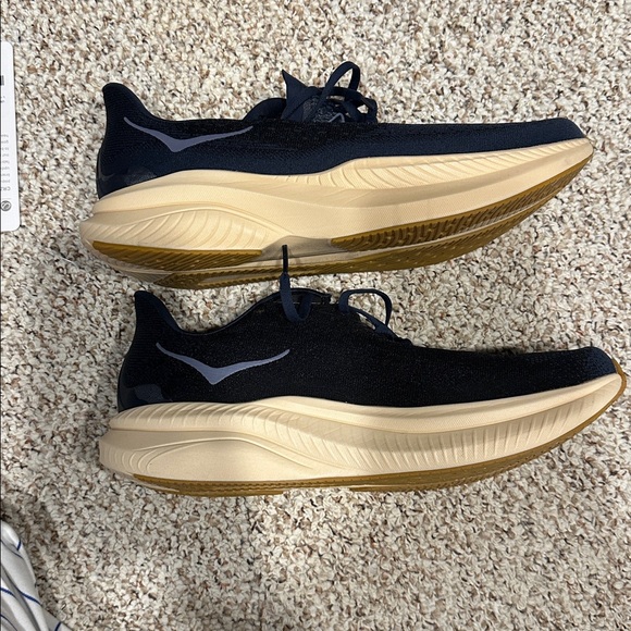 Hoka Men's Dark Blue and Beige Athletic Shoes - Picture 7 of 8